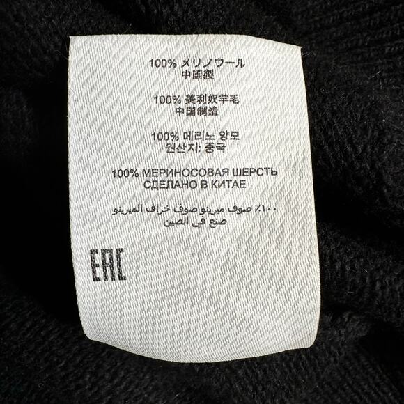 Dries Van Noten 100% Merino Wool Knit Sweater Black XS Old Money Luxury Designer - Picture 10 of 11